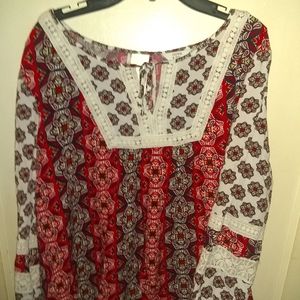 crown and Ivy Boho Shirt